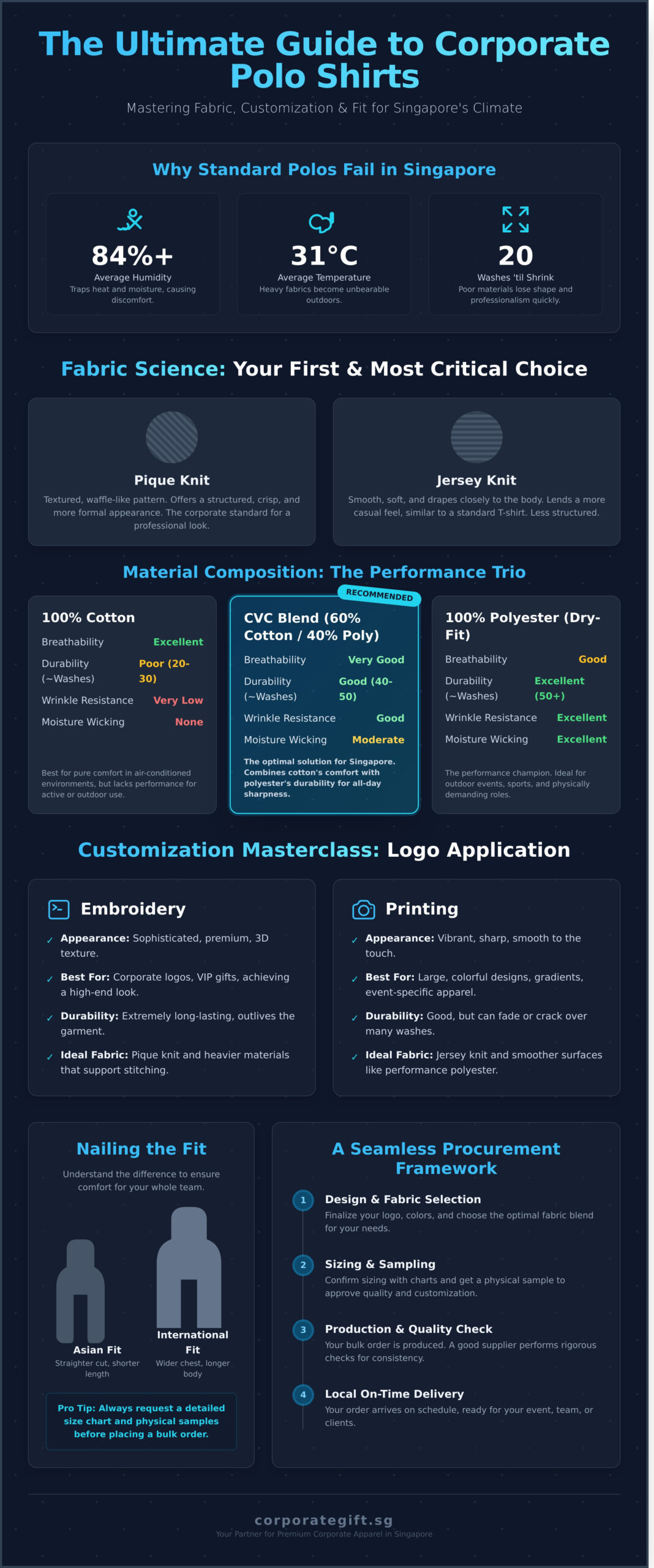 Custom Polo T-Shirts in Singapore: The 2026 Corporate Branding Guide - Infographic