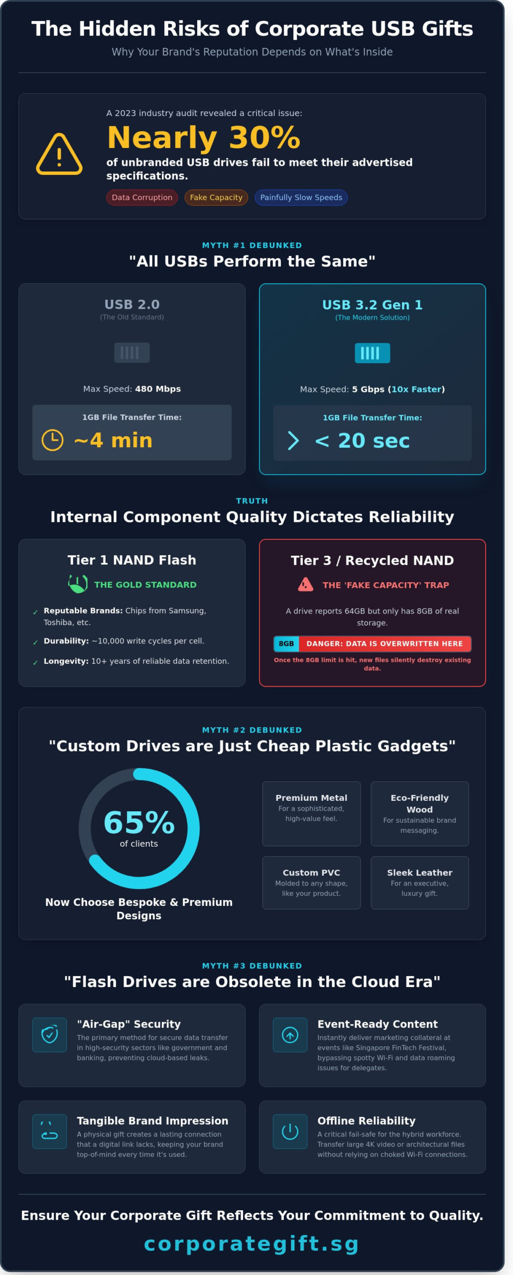 USB Flash Drives in Singapore: 7 Common Myths Debunked for 2026 - Infographic
